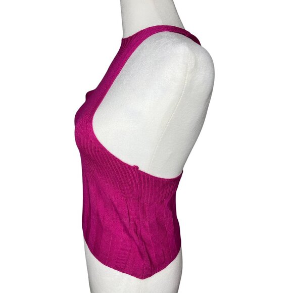 Free People Intimately Switch It Up Camisole Sweater Hot Pink Tank Top Medium - Picture 6 of 10
